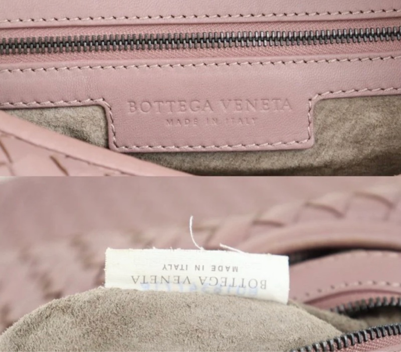 「JL精品代購」9新 BV 羊皮編織和尚包 乾燥玫瑰色-10