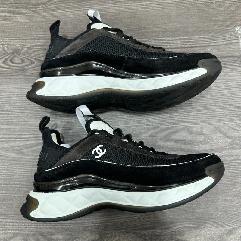 99新 Chanel 香奈兒黑白熊貓鞋40碼 cc logo 黑色運動鞋 男女同款-4