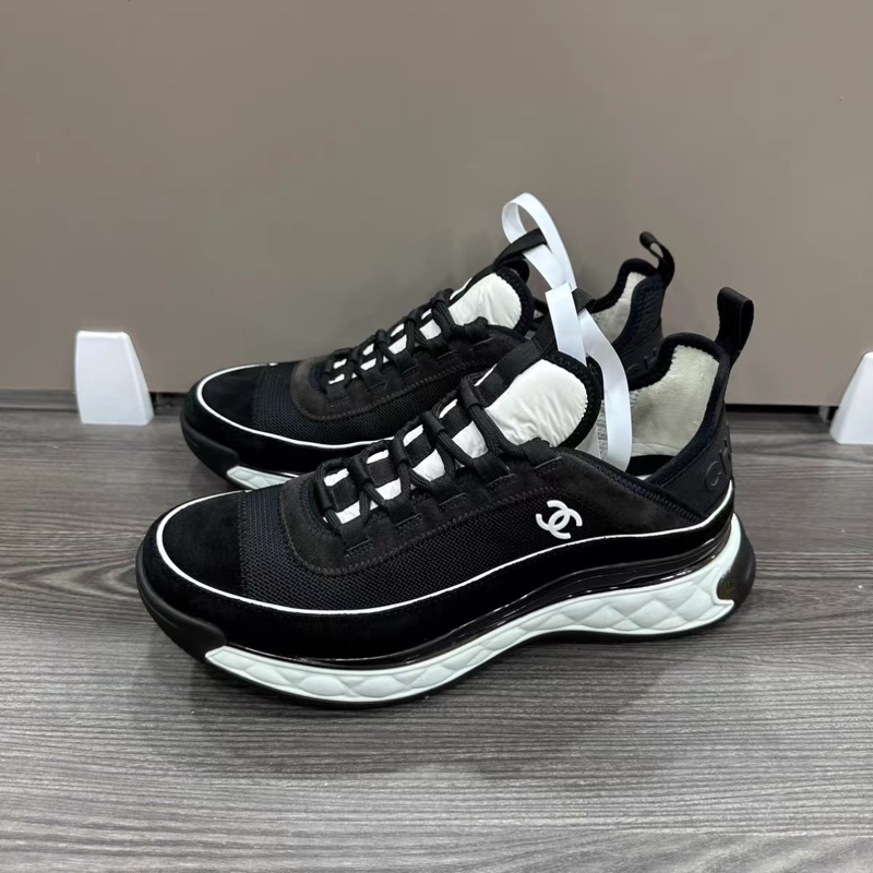99新 Chanel 香奈兒黑白熊貓鞋40碼 cc logo 黑色運動鞋 男女同款-8