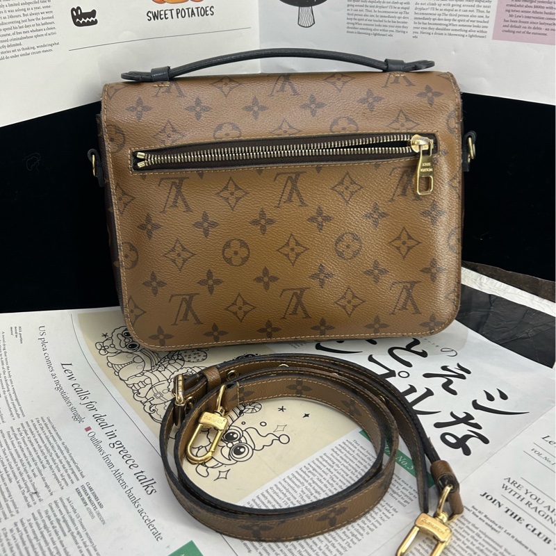 95新LV路易威登 老花拼色郵差包 18年編碼 附件：肩帶 防塵袋-1