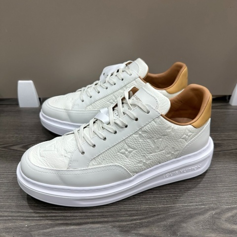 99新閑置品 LV 印花logo 小白鞋 松糕鞋 39.5碼 =5.5碼 男女可穿