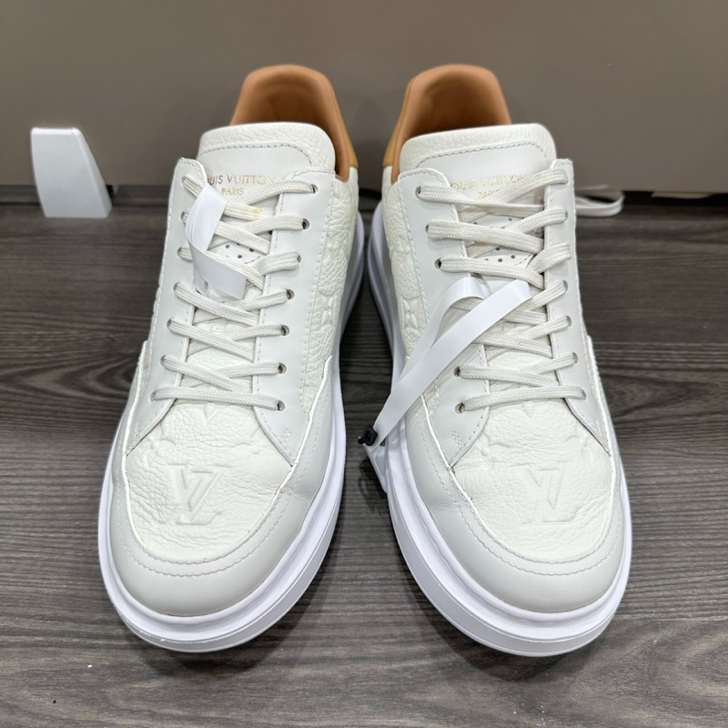 99新閑置品 LV 印花logo 小白鞋 松糕鞋 39.5碼 =5.5碼 男女可穿-1