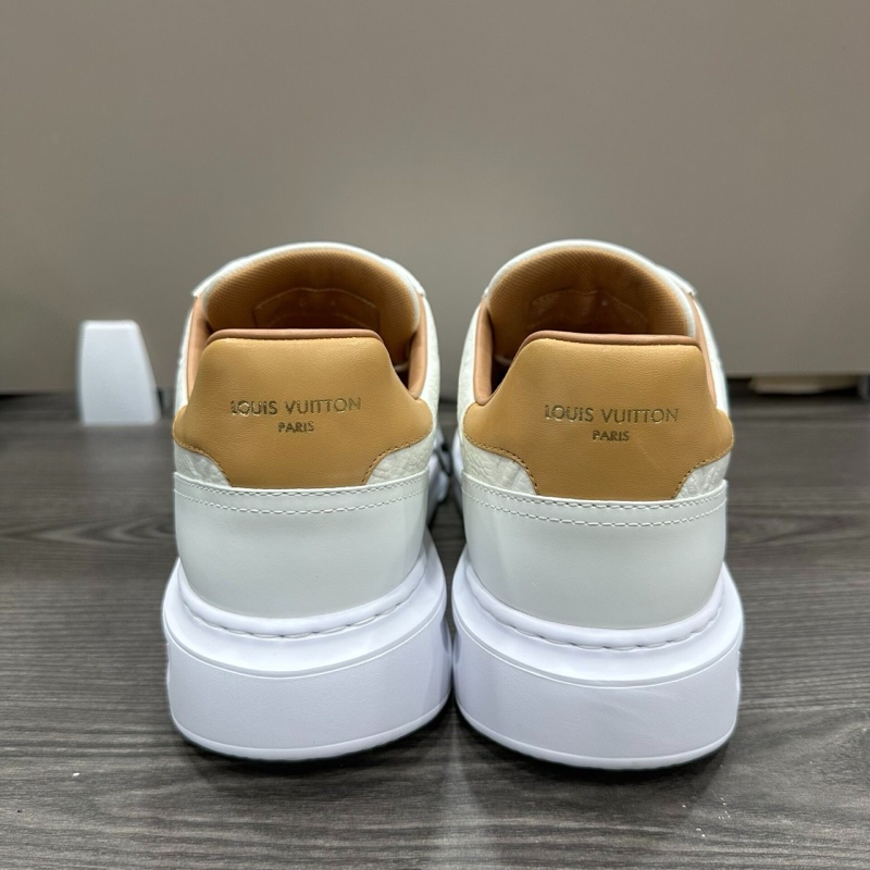 99新閑置品 LV 印花logo 小白鞋 松糕鞋 39.5碼 =5.5碼 男女可穿-2