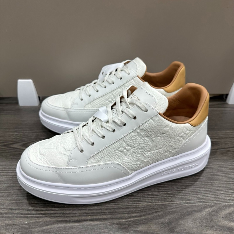 99新閑置品 LV 印花logo 小白鞋 松糕鞋 39.5碼 =5.5碼 男女可穿-7