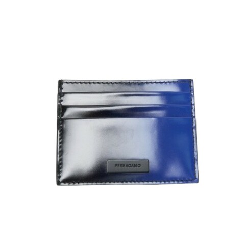 Ferragamo 黑色藍色卡包cardholder 小皮夾 中性款