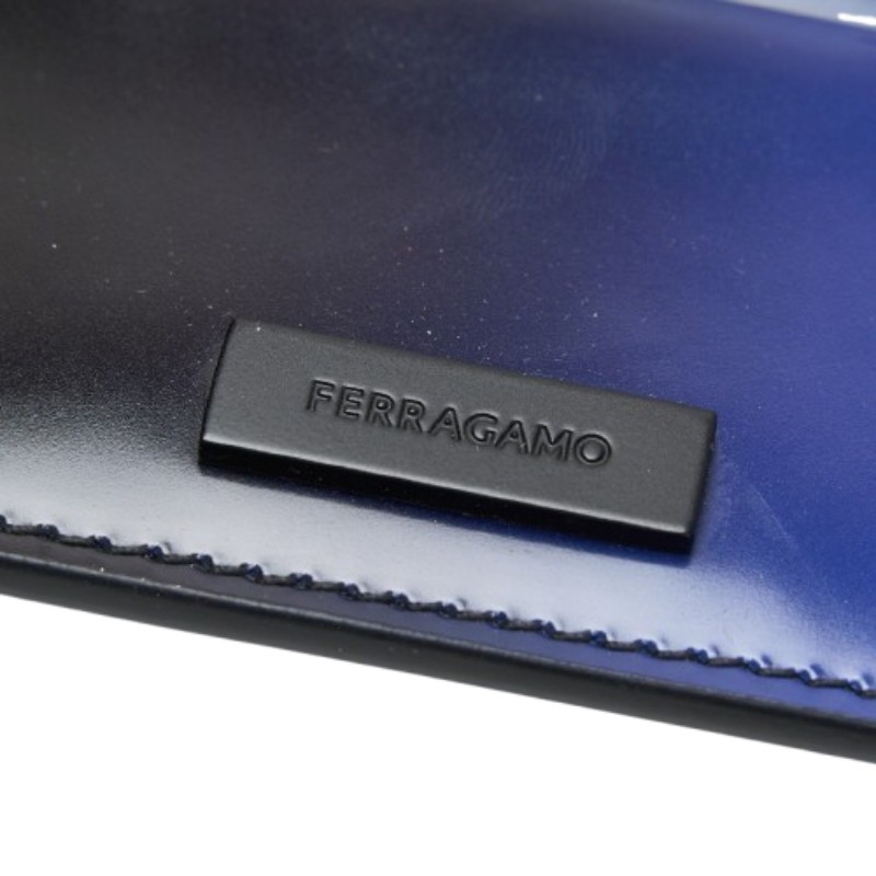 Ferragamo 黑色藍色卡包cardholder 小皮夾 中性款-2