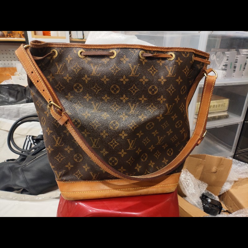 Louis Vuitton Monogram Noé 老花水桶包 肩背包 老件-20