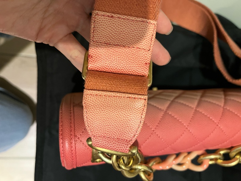 香奈兒粉紅漸層口蓋包 sunset on the sea bag-6