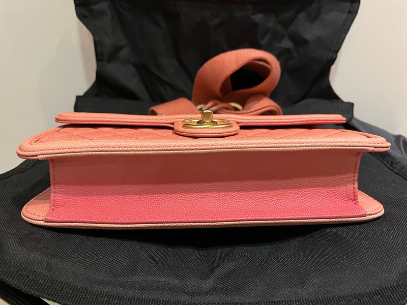 香奈兒粉紅漸層口蓋包 sunset on the sea bag-12