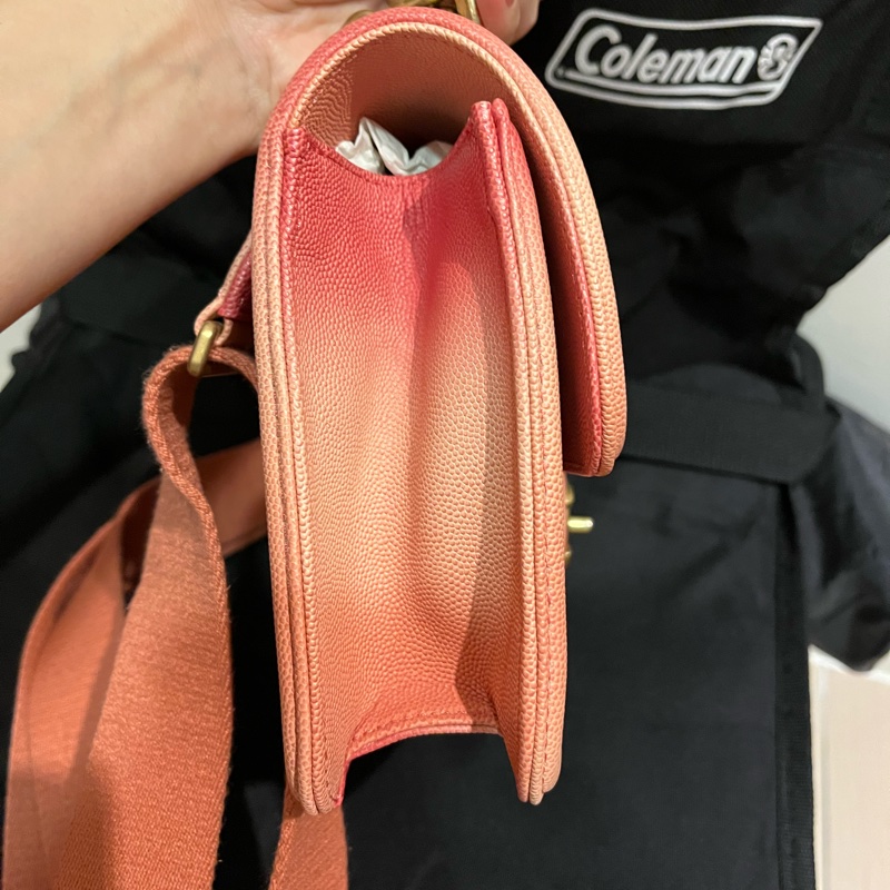 香奈兒粉紅漸層口蓋包 sunset on the sea bag-33