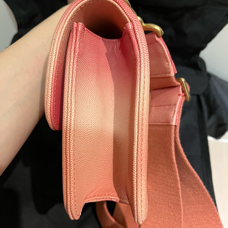 香奈兒粉紅漸層口蓋包 sunset on the sea bag-34