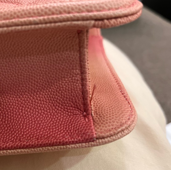 香奈兒粉紅漸層口蓋包 sunset on the sea bag-37