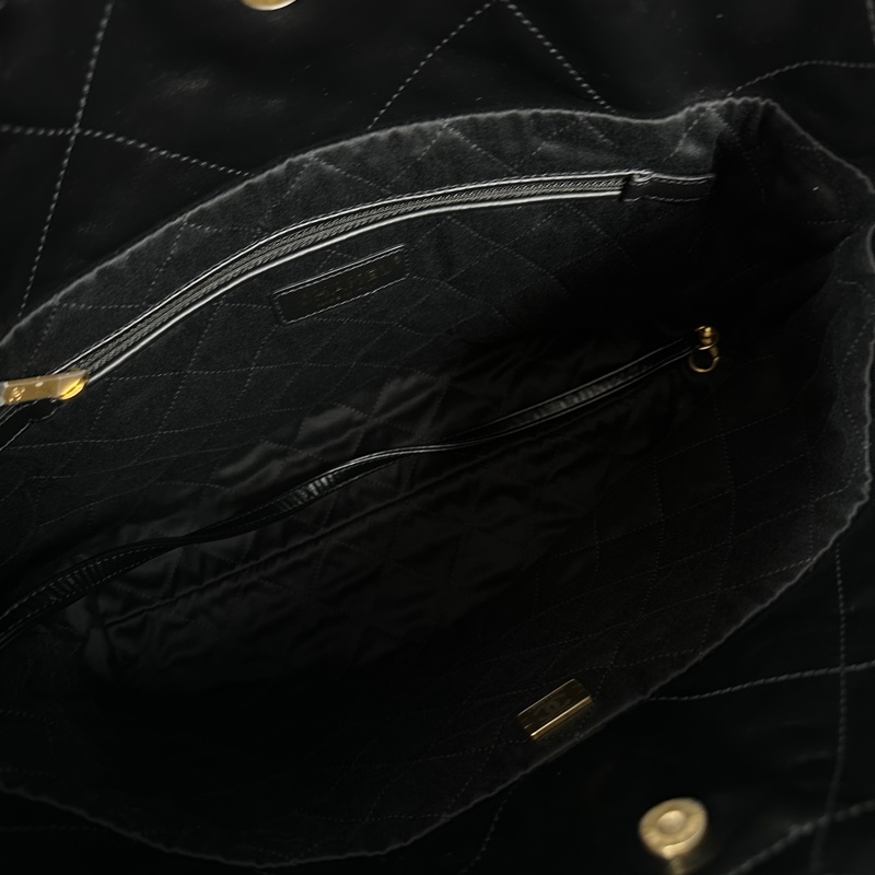 #全新全配🈶購證 香奈兒黑金22bag垃圾袋小號 芯片款-7