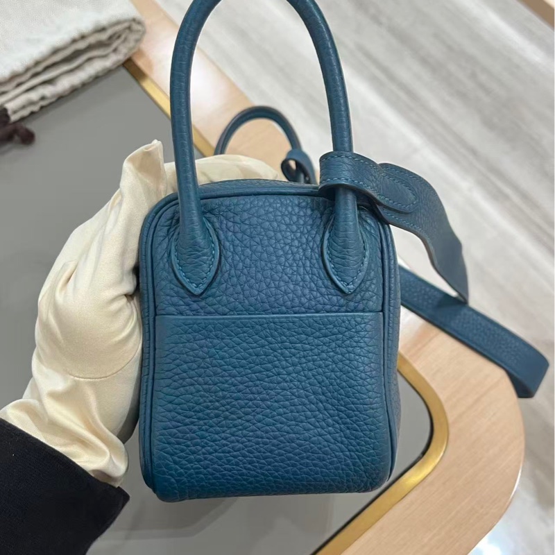 🌈Hermes💚Mini Lindy一代💚W0博斯普魯斯綠金扣🌈98新🌟TC皮🌟minilindy🌟lindy🌟愛馬仕🌟-1