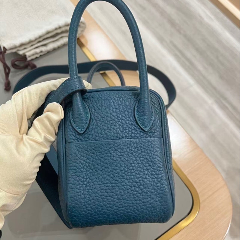🌈Hermes💚Mini Lindy一代💚W0博斯普魯斯綠金扣🌈98新🌟TC皮🌟minilindy🌟lindy🌟愛馬仕🌟-2
