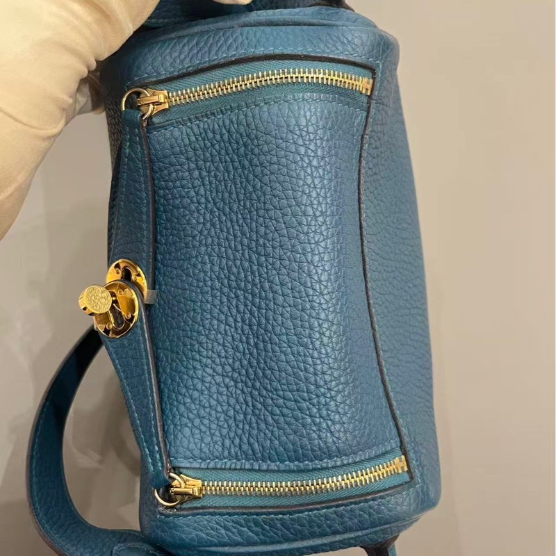 🌈Hermes💚Mini Lindy一代💚W0博斯普魯斯綠金扣🌈98新🌟TC皮🌟minilindy🌟lindy🌟愛馬仕🌟-7