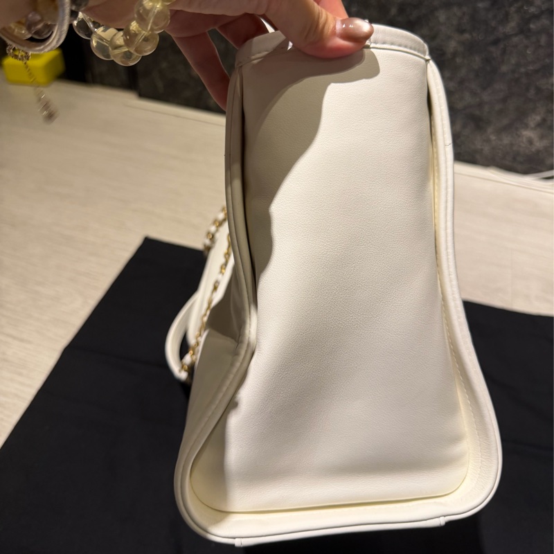 Chanel 皮革沙灘包 白色 小號-2