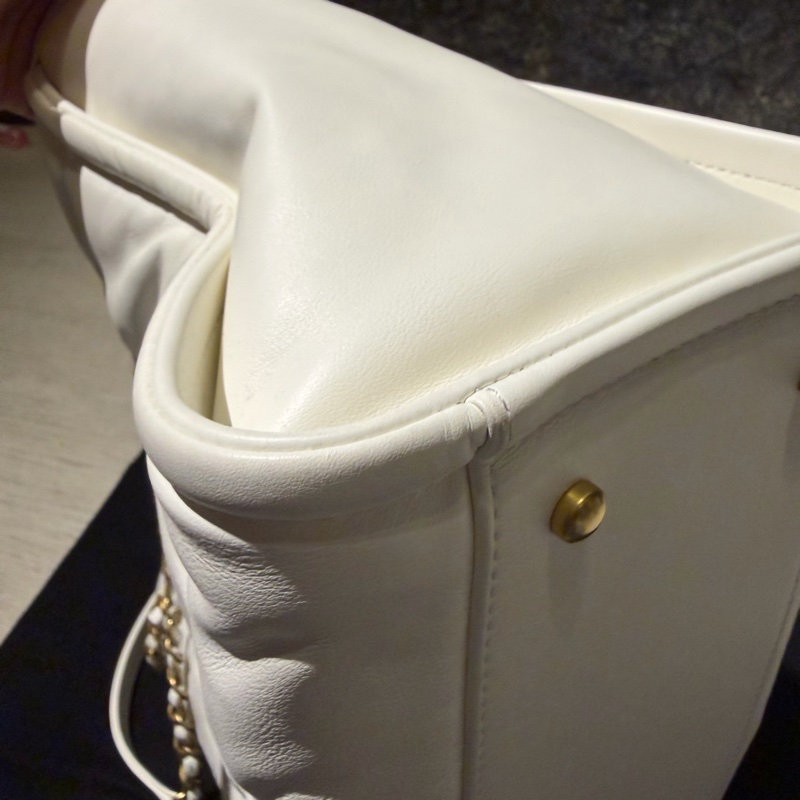 Chanel 皮革沙灘包 白色 小號-4