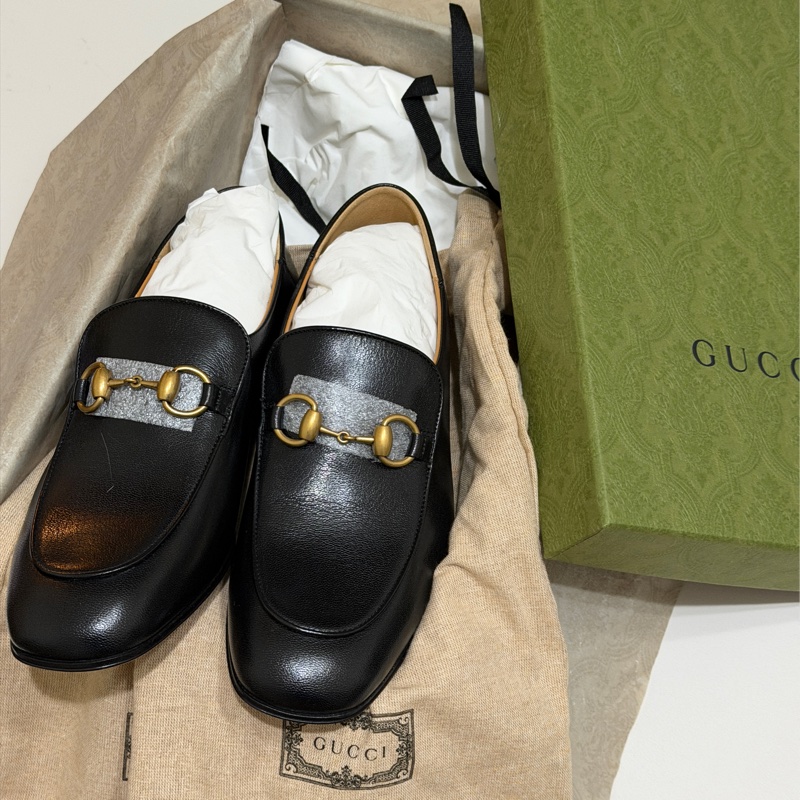 914intheair『全新閒置』Gucci古馳經典馬銜釦樂福鞋38.5（24.5cm)-2