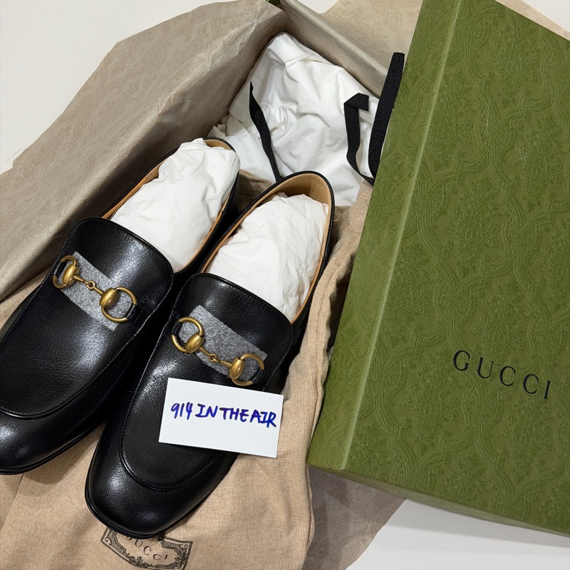 914intheair『全新閒置』Gucci古馳經典馬銜釦樂福鞋38.5（24.5cm)-3