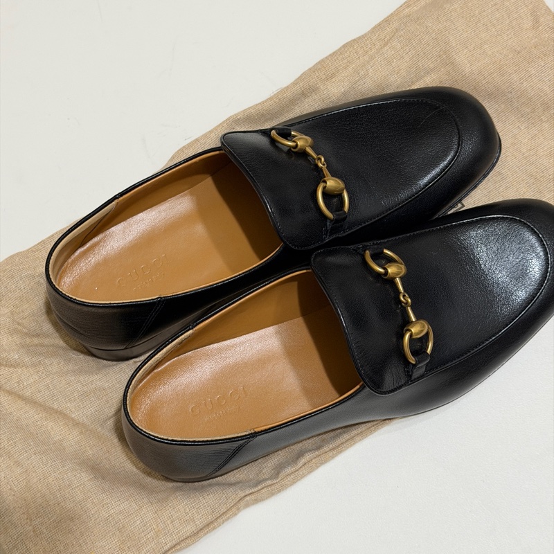 914intheair『全新閒置』Gucci古馳經典馬銜釦樂福鞋38.5（24.5cm)-24