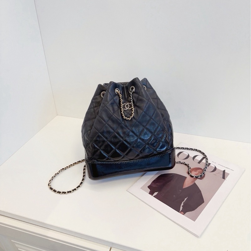 ✨Chanel Gabrielle 全黑色漸變流浪後背包 中號 98🆕-3