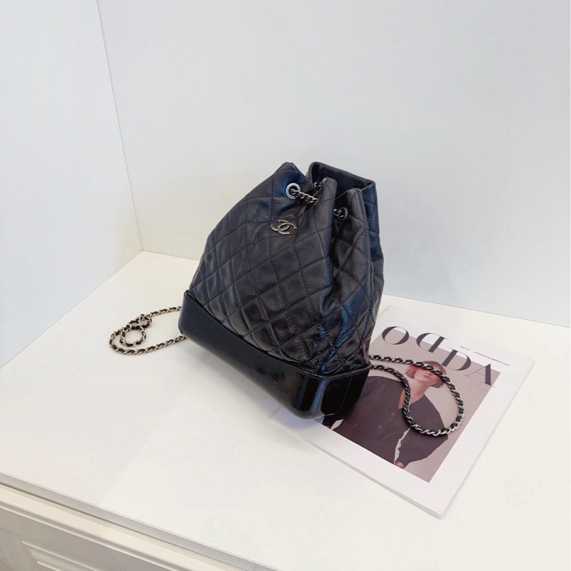 ✨Chanel Gabrielle 全黑色漸變流浪後背包 中號 98🆕-5