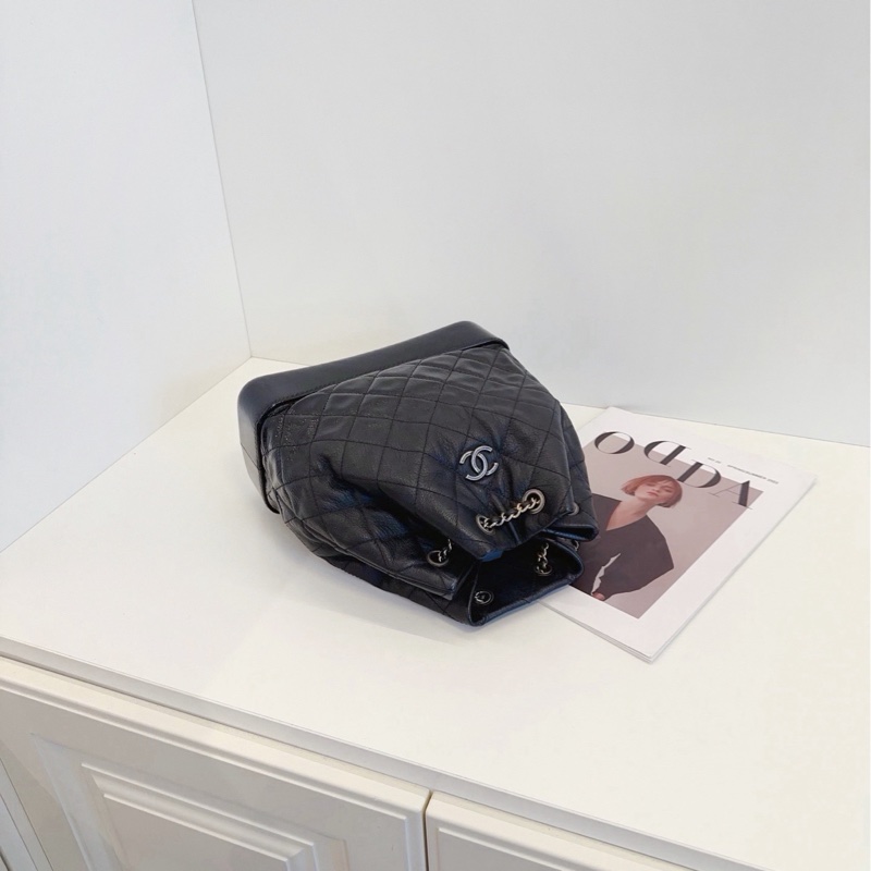 ✨Chanel Gabrielle 全黑色漸變流浪後背包 中號 98🆕-7