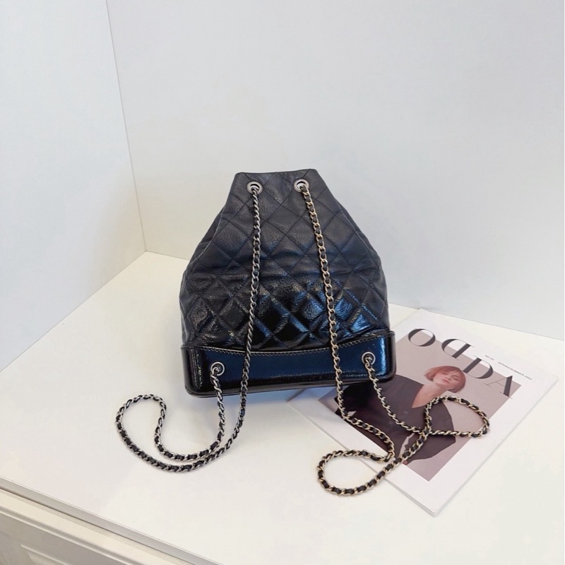 💎Chanel Gabrielle 全黑色漸變流浪後背包 中號 98🆕-3