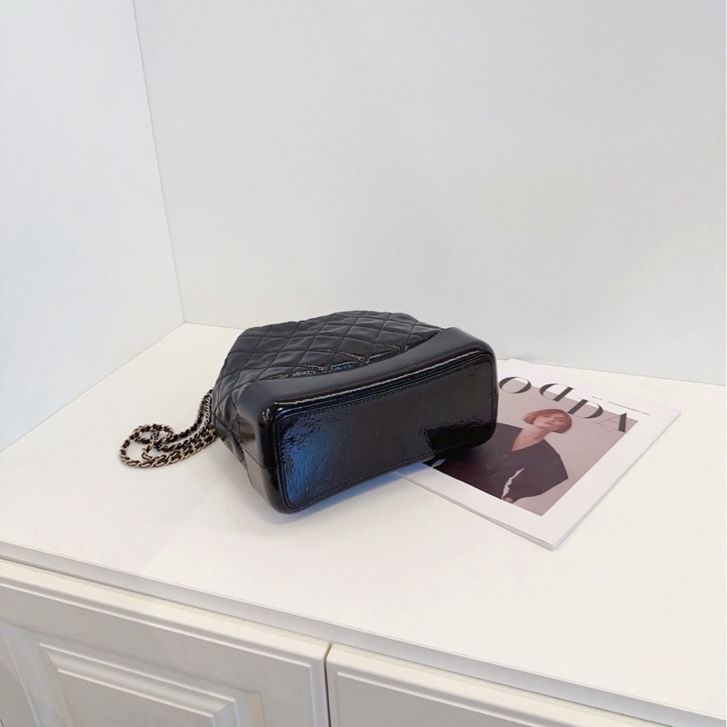 💎Chanel Gabrielle 全黑色漸變流浪後背包 中號 98🆕-5