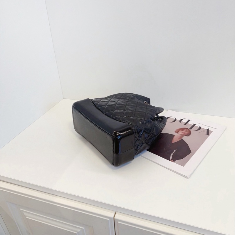 💎Chanel Gabrielle 全黑色漸變流浪後背包 中號 98🆕-7