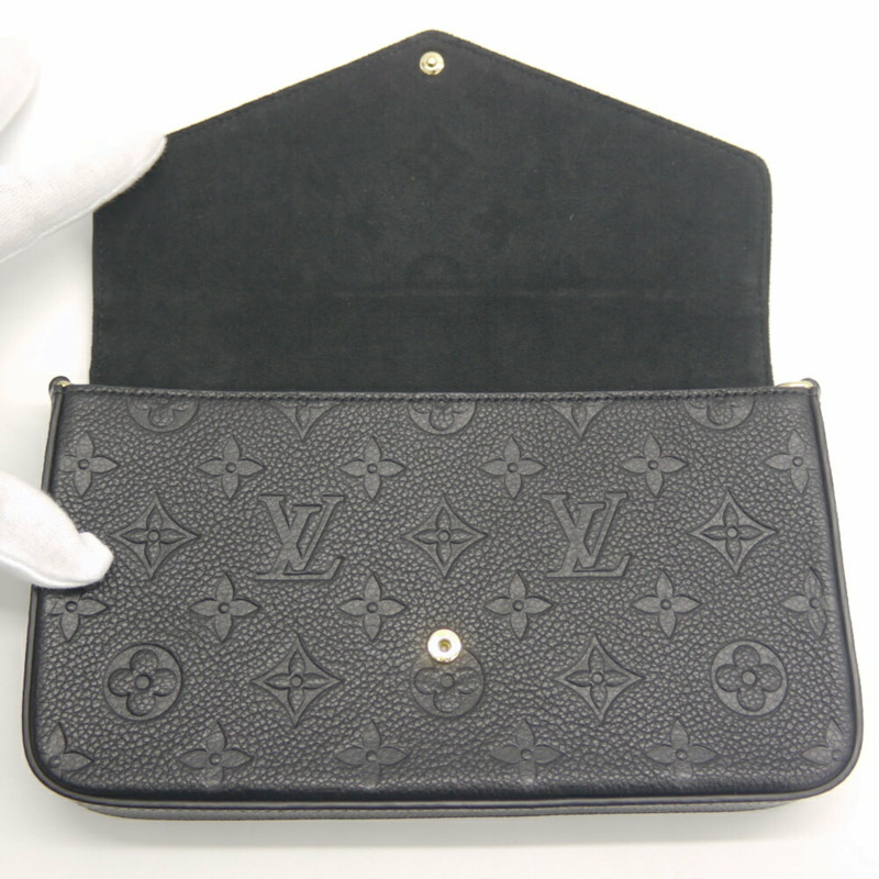 路易威登 Pochette Felicie 交織字母 Empreinte Noir M82477 單肩包-5
