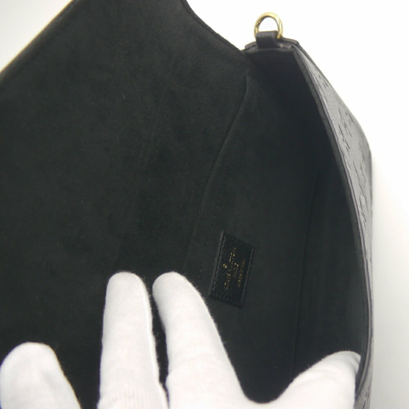 路易威登 Pochette Felicie 交織字母 Empreinte Noir M82477 單肩包-6