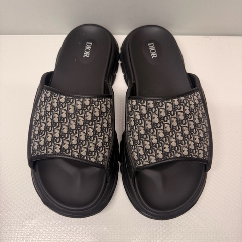 迪奧/Dior 男士老花拖鞋