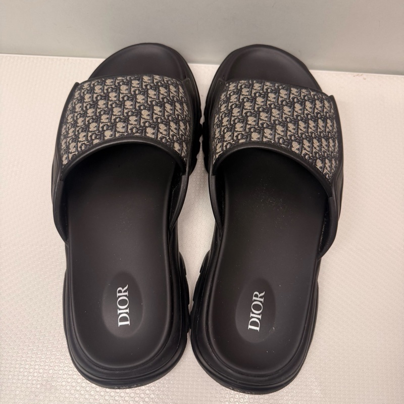 迪奧/Dior 男士老花拖鞋-1