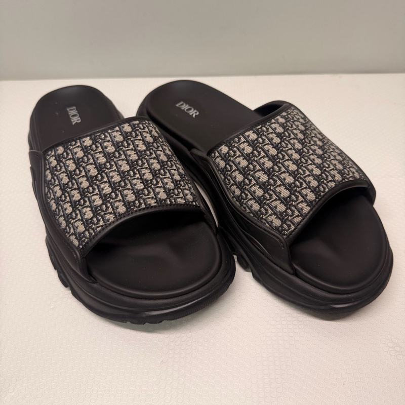 迪奧/Dior 男士老花拖鞋-2