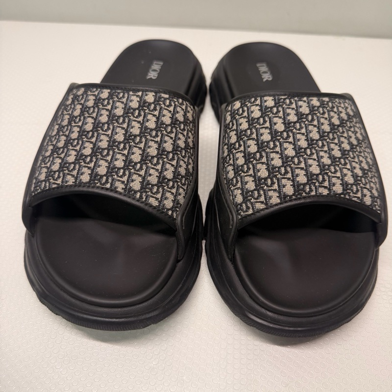 迪奧/Dior 男士老花拖鞋-3