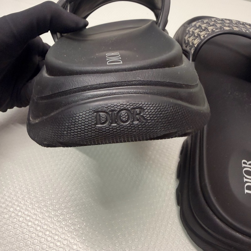 迪奧/Dior 男士老花拖鞋-6