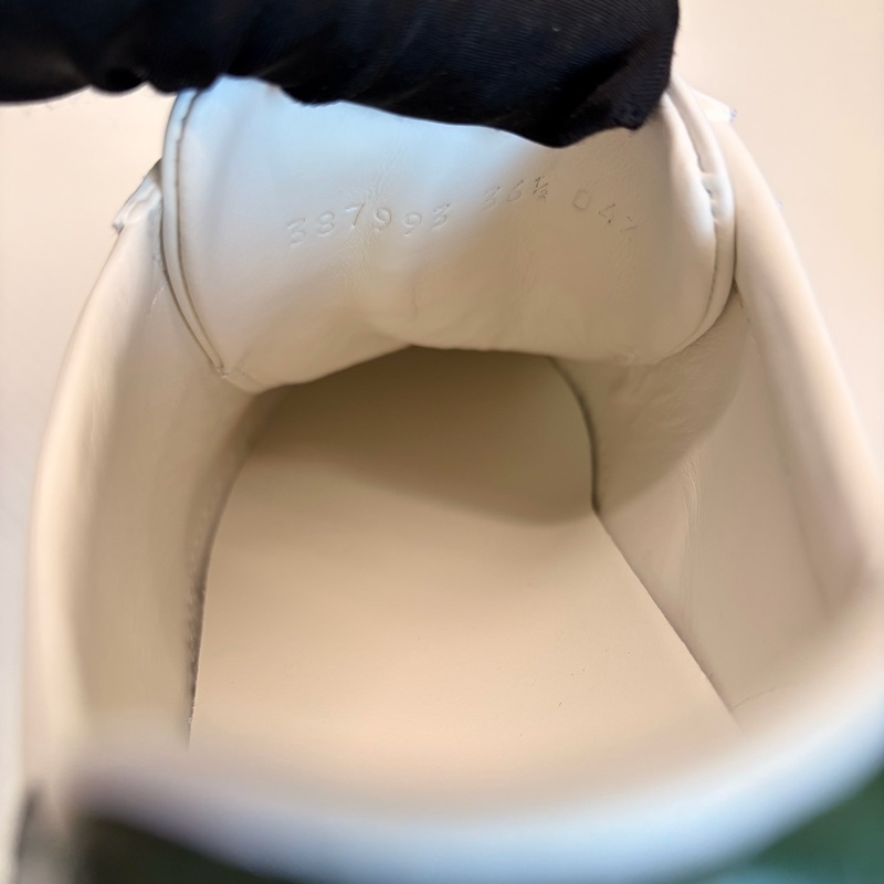 古馳/Gucci Ace系列小白鞋 紅綠條紋+鰐魚皮尾標-6