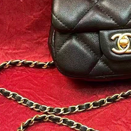 CHANEL 香奈兒 斜挎包 Lady Handle 衣架包 小羊皮 10*11 黑色 🈚附件-4