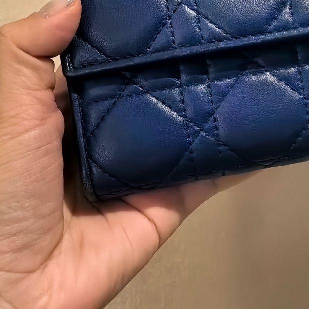 Dior迪奧 藍色長款錢包-2