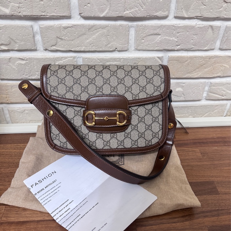 Gucci 1955馬銜釦馬鞍包25公分-1