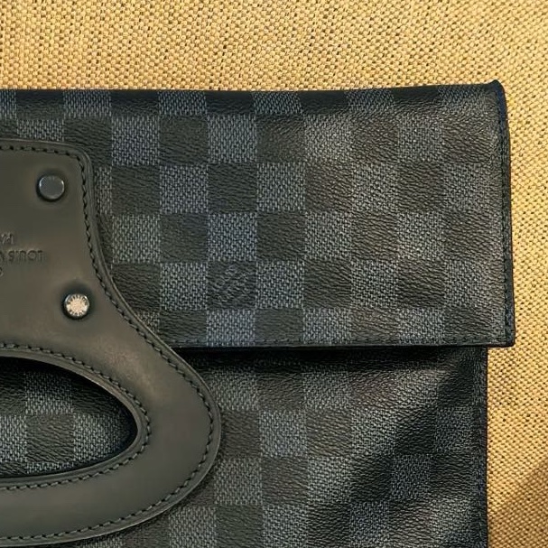 Louis Vuitton路易威登 黑色棋盤格手提包手拿包公文包-2