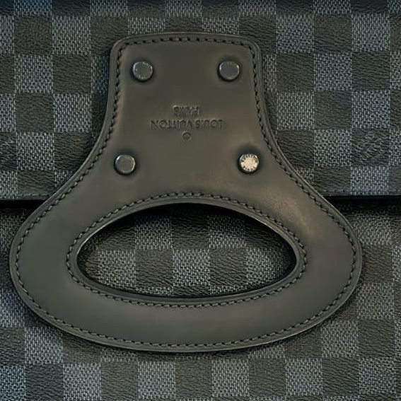 Louis Vuitton路易威登 黑色棋盤格手提包手拿包公文包-3