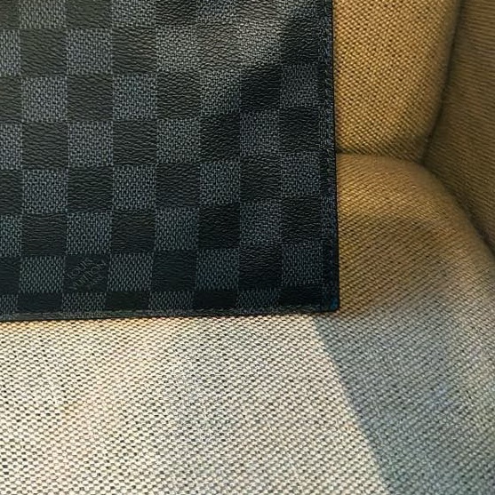 Louis Vuitton路易威登 黑色棋盤格手提包手拿包公文包-5