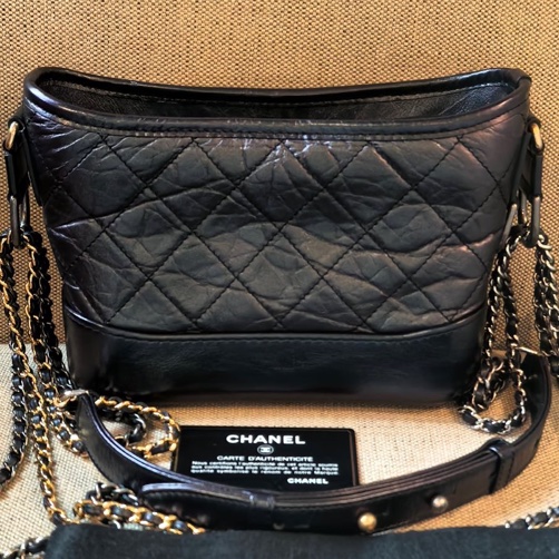Chanel香奈兒 Gabrielle系列 黑色人魚姬菱格流浪包小號鏈條單肩斜挎包 27開有卡 尺寸15×8×20。-5