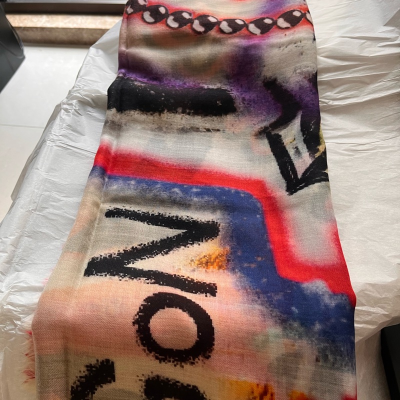 CHANEL 喀什米爾羊毛絲巾圍巾-0