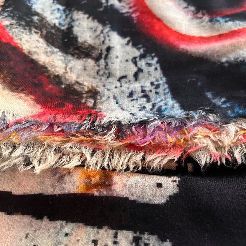 CHANEL 喀什米爾羊毛絲巾圍巾-4