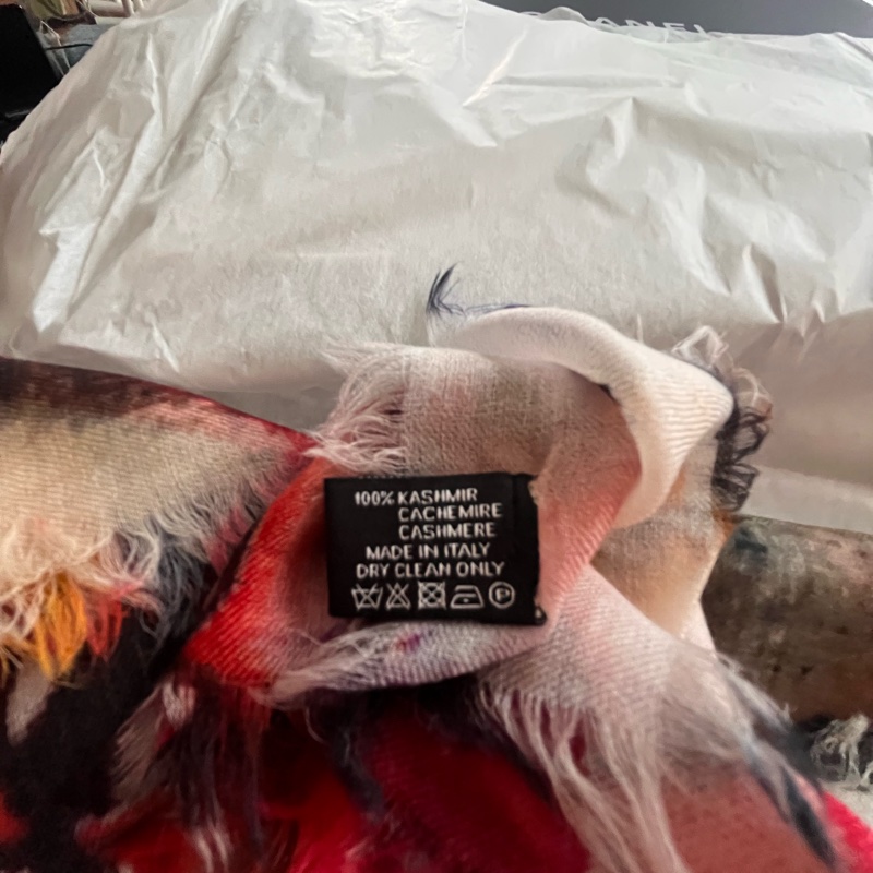 CHANEL 喀什米爾羊毛絲巾圍巾-5