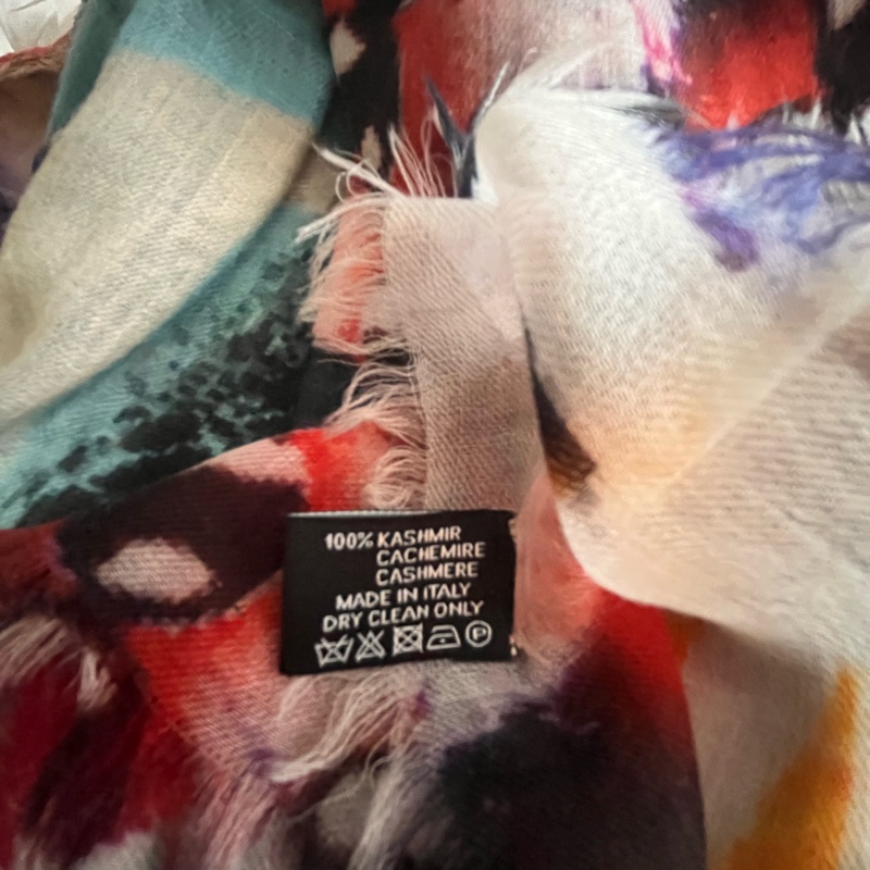 CHANEL 喀什米爾羊毛絲巾圍巾-12